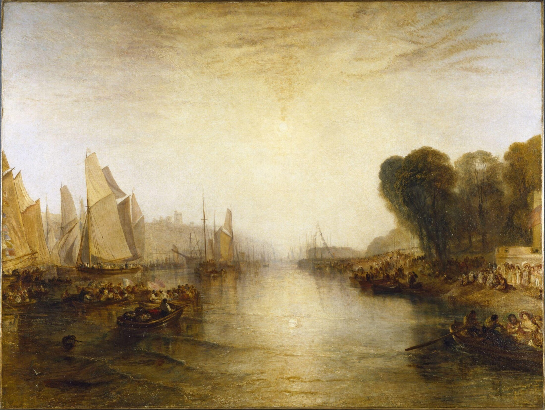 East Cowes Castle, the Seat of J. Nash, Esq.; the Regatta Starting for Their Moorings by J. M. W. Turner, Victoria and Albert Museum